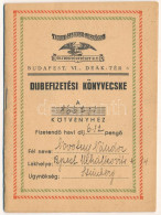 1945. "Turul-Magyar Országos Biztosító Intézet Rt." Névre Szóló Díjbefizetési Könyvecskéje, 6db Bélyeggel - Sin Clasificación