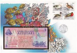 Cook-szigetek / Aitutaki 1992. 3$ Borítékban, Alkalmi Bélyegzésekkel T:I Cook Islands / Aitutaki 1992. 3 Dollars In Enve - Non Classificati