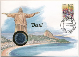 Brazília 1986. 20C Acél, Felbélyegzett Borítékban, Bélyegzéssel, Német Nyelvű Leírással T:AU Brazil 1986. 20 Cruzerios S - Sin Clasificación