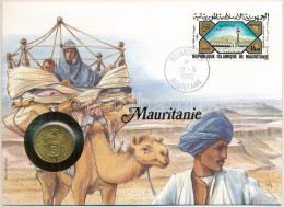 Mauritánia 1990. 5O érmés Borítékban, Bélyeggel és Bélyegzéssel, Német Nyelvű Tájékoztató Lappal T:AU Mauritania 1990. 5 - Zonder Classificatie