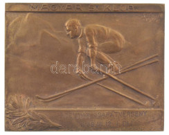 Sződy Szilárd (1878-1939) 1929. "Magyar Sí Klub" Bronz Díjplakett "DELMÁR CSAPATVERSENY 1939.III.12. I. DIJ" Gravírozáss - Sin Clasificación