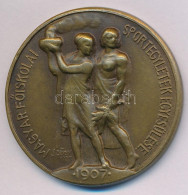 Sződy Szilárd (1878-1939) 1938. "Magyar Főiskolai Sportegyletek Egyesülése - 1907 / Bajnoki érem" Kétoldalas Bronz Díjér - Unclassified