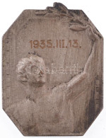 1935. "Műegyetemi Athletikai és Football Club Versenydíja" Ezüstözött Bronz Díjérem "1935. III. 13." Gravírozással (33x2 - Unclassified