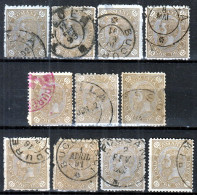 ⁕ Romania 1890/91 Rumänien ⁕ Prince Karl I / King Carol I. 15 B. Mi.87 ⁕ 11v Used / Shades - Usado