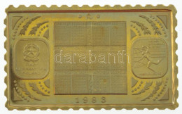 1983. "Naptár / Női Kézilabda VB" Bronz Bélyegérem Eredeti, De Sérült ÁPV Tokban (22x37mm) T:PP - Zonder Classificatie