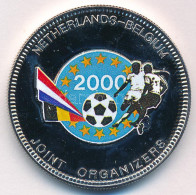 DN "Futball Európa-bajnokság 2000 / Hollandia - Belgium - Közös Rendezés" Multicolour Cu-Ni Emlékérem (37mm) T:PP ND "FI - Non Classés