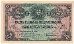 Mozambik 1934. 5L Perforálva T:F Szép Papír Mozambique 1934. 5 Libras With Perforation C:F Nice Paper Krause P#R32 - Ohne Zuordnung