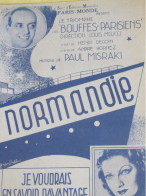 Partition Ancienne/"NORMANDIE " /LYNE CLEVERS /Paul MISRAKI/Henri DECOIN/1937   PART360 - Andere & Zonder Classificatie