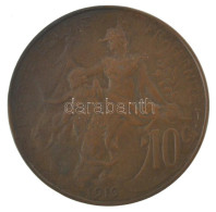 Franciaország 1916. 10c Bronz, Madrid-i Veret T:VF France 1916. 10 Centimes Bronze, Madrid Mint C:VF Krause KM#843 - Unclassified