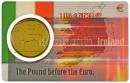 Írország 1998. 20p Ni-sárgaréz Műanyag Kártyán T:AU,XF Ireland 1998. 20 Pence Ni-brass On Plastic Card C:AU,XF - Ohne Zuordnung