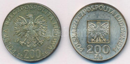 Lengyelország 1974. 200Zl Ag "30 éves A Népköztársaság" + 1976. 200Zl Ag "Olimpia" T:AU,XF Patina Poland 1974. 200 Złoty - Unclassified