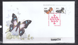 Bulgaria 2023 - BALKANFILA, Belgrade: Butterflies From Sheet (limited Edition), FDC - FDC