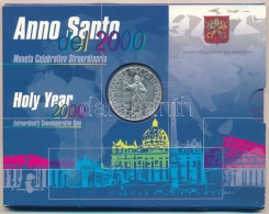 Vatikán 2000. 2000L Ag "Szentév" Forgalomba Nem Került Emlékérme Karton Díszlapon T:BU Vatican 2000. 2000 Lire Ag "Holy  - Unclassified