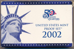 Amerikai Egyesült Államok 2002S 1c-1$ (5xklf) Forgalmi Sor, Műanyag Tokban + 1/4$ Cu-Ni "50 állam" (5xklf), Műanyag Tokb - Sin Clasificación