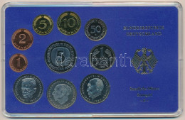 NSZK 1984F 1pf-5M (10x) Forgalmi Sor Műanyag Dísztokban, Benne 1984F 2M (3xklf) T:PP  FRG 1984F 1 Pfennig - 5 Mark (10x) - Non Classificati