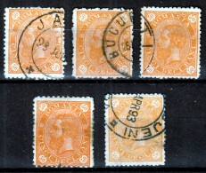 ⁕ Romania 1890/91 Rumänien ⁕ Prince Karl I / King Carol I. 50 B. Mi.89 ⁕ 5v Used / Shades - Usado