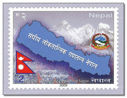 NEPAL 2009 Mt. Everest, Lhotse, Nuptse & Mount Abi,  Federal Republic Of Nepal  MNH ** - Népal