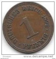 *empire 1 Pfennig 1892 A Km 10    Xf !!! - 1 Pfennig