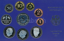 NSZK 1987G 1pf-5M (10xklf) Forgalmi Sor Műanyag Dísztokban T:PP FRG 1987G 1 Pfennig - 5 Mark (10xdiff) Coin Set In Plast - Non Classificati