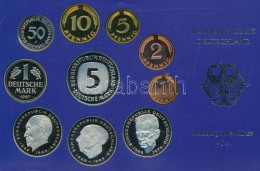 NSZK 1987J 1pf-5M (10xklf) Forgalmi Sor Műanyag Dísztokban T:PP Patina FRG 1987JG 1 Pfennig - 5 Mark (10xdiff) Coin Set  - Non Classificati