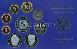 NSZK 1988G 1pf-5M (9xklf) Forgalmi Sor Műanyag Dísztokban T:PP FRG 1988G 1 Pfennig - 5 Mark (9xdiff) Coin Set In Plastic - Unclassified