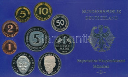 NSZK 1989D 1pf-5M (9xklf) Forgalmi Sor Műanyag Dísztokban T:PP FRG 1989D1 Pfennig - 5 Mark (9xdiff) Coin Set In Plastic  - Unclassified