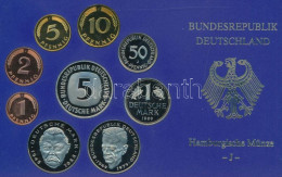 NSZK 1989J 1pf-5M (9xklf) Forgalmi Sor Műanyag Dísztokban T:PP FRG 1989J 1 Pfennig - 5 Mark (9xdiff) Coin Set In Plastic - Non Classificati