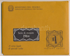 Olaszország 1984. 1L-500L (10xklf) Forgalmi Sor, Közte 500L Ag Fóliatokban, Tanúsítvánnyal, Borítékban T:UNC Patina Ital - Unclassified