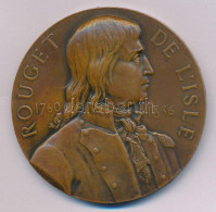 Franciaország 1911. "Claude Joseph Rouget De Lisle" Bronz Emlékpérem. Szign.: Alfred Borrel (57mm) T:XF Ph. France 1911. - Unclassified