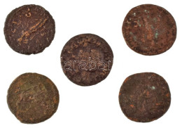 Római Birodalom 5db-os Bronz érmetétel, Közte Vespasianus és Faustina Portréi T:F,VG Roman Empire 5pcs Bronze Coin Lot,  - Zonder Classificatie