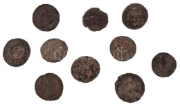 Római Birodalom 10db-os Bronz érmetétel A III-IV. Századból T:VF,F Roman Empire 10pcs Bronze Coin Lot From The 3rd-4th C - Unclassified