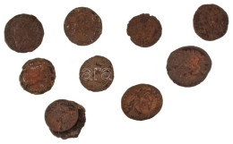 Római Birodalom 10db-os Bronz érmetétel A III-IV. Századból T:VF,F Roman Empire 10pcs Bronze Coin Lot From The 3rd-4th C - Unclassified