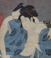 Japanese Shunga Explicit Erotic Art Picture 80 Years+ Old - Arte Asiático