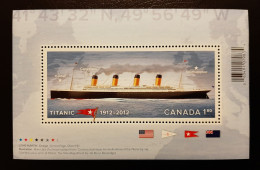 Canada  2012 MNH Sc 2535**  1,80$  Titanic, Minisheet - Unused Stamps