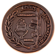 1963-1985. "Építem, Védem A Hazámat - Százhalombatta - MN 8320" Egyoldalas, öntött Bronz Plakett Dísztokban (94mm) T:AU - Non Classés