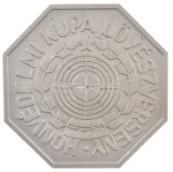 ~1970-1980. "MHSZ - Honvédelmi Kupa Lövészverseny" Ezüstözött Bronz Emlékérem (61x61mm) T:AU,XF - Unclassified