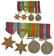 Nagy-Britannia ~1945. "1939-1945 Csillag" + "Atlanti Csillag" + "Védelmi érem" + "Háborús Érem 1939-1945" Cu-Zn és Cu-Ni - Ohne Zuordnung