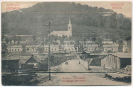 T2/T3 1910 Anina, Stájerlakanina, Steierdorf; Fő Utca, Templom, Iparvasút, Vonat. Hubert Zsigmond Kiadása, Leporellolap  - Ohne Zuordnung