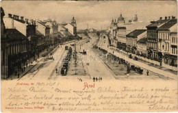 T2/T3 1903 Arad, Andrássy Tér, üzletek / Square, Shops (EK) - Zonder Classificatie