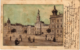 T3 1899 (Vorläufer) Arad, Városház Tér, Városháza. Lengyel L. Műintézete / Town Hall, Square (fl) - Non Classés