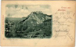 T3 1899 (Vorläufer) Barcarozsnyó, Rozsnyó, Rosenau, Rasnov (bei Kronstadt); Vár. H. Zeidner Kiadása / Castle (r) - Non Classés