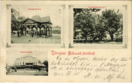 T2/T3 1903 Bikszádfürdő, Baile Bicsad, Bixad; Források, Vendéglő, Park Részlet / Springs, Restaurant, Park. Art Nouveau  - Unclassified