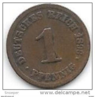 *empire 1 Pfennig 1896 F Km 10    Fr+ - 1 Pfennig