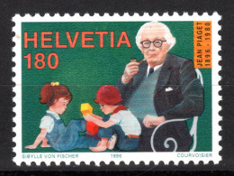 SCHWEIZ ABARTEN, 1996 180 Rp. Jean Piaget, Fleck Auf Dem Kittel, Postfrisch ** - Errors & Oddities