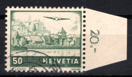 SCHWEIZ ABARTEN, 1941 Flugpost Genfersee, Weisses Dach Im Haus Rechts, Gestempelt - Varietà