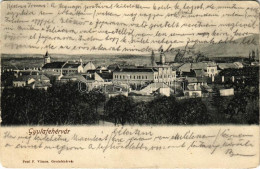 T2/T3 1905 Gyulafehérvár, Alba Iulia; Látkép. Petri F. Vilmos Kiadása / General View (kopott Sarkak / Worn Corners) - Unclassified