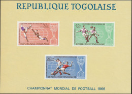 THEMATIC SPORT:  WORLD FOOTBALL CHAMPIONSHIP. LONDON 1966. GAME PHASES,  8v+MS   -   TOGO - 1966 – England