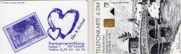 Partner-Vermittlung TK N*/1992 ** 50€ 200Expl.(O 248) Herz In Heidelberg Dreisambrücke VIP TC Stamp On Phonecard Germany - V-Series : VIP Y Tarjetas De Visita