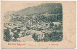 * T3 1902 Zalatna, Zlatna; Kohó Telep. Nagy Lajos Kiadása / Mine, Forge Plant (fa) - Zonder Classificatie
