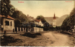 T3 1913 Zalatna, Zlatna; Posta Utca, Templom / Street View, Church (r) - Non Classés